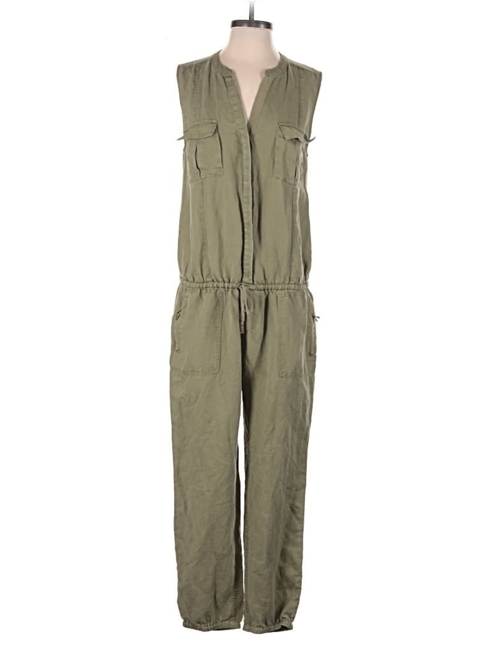 NWOT- Joie Sleeveless Olive Utility Jumpsuit- Sz Medium